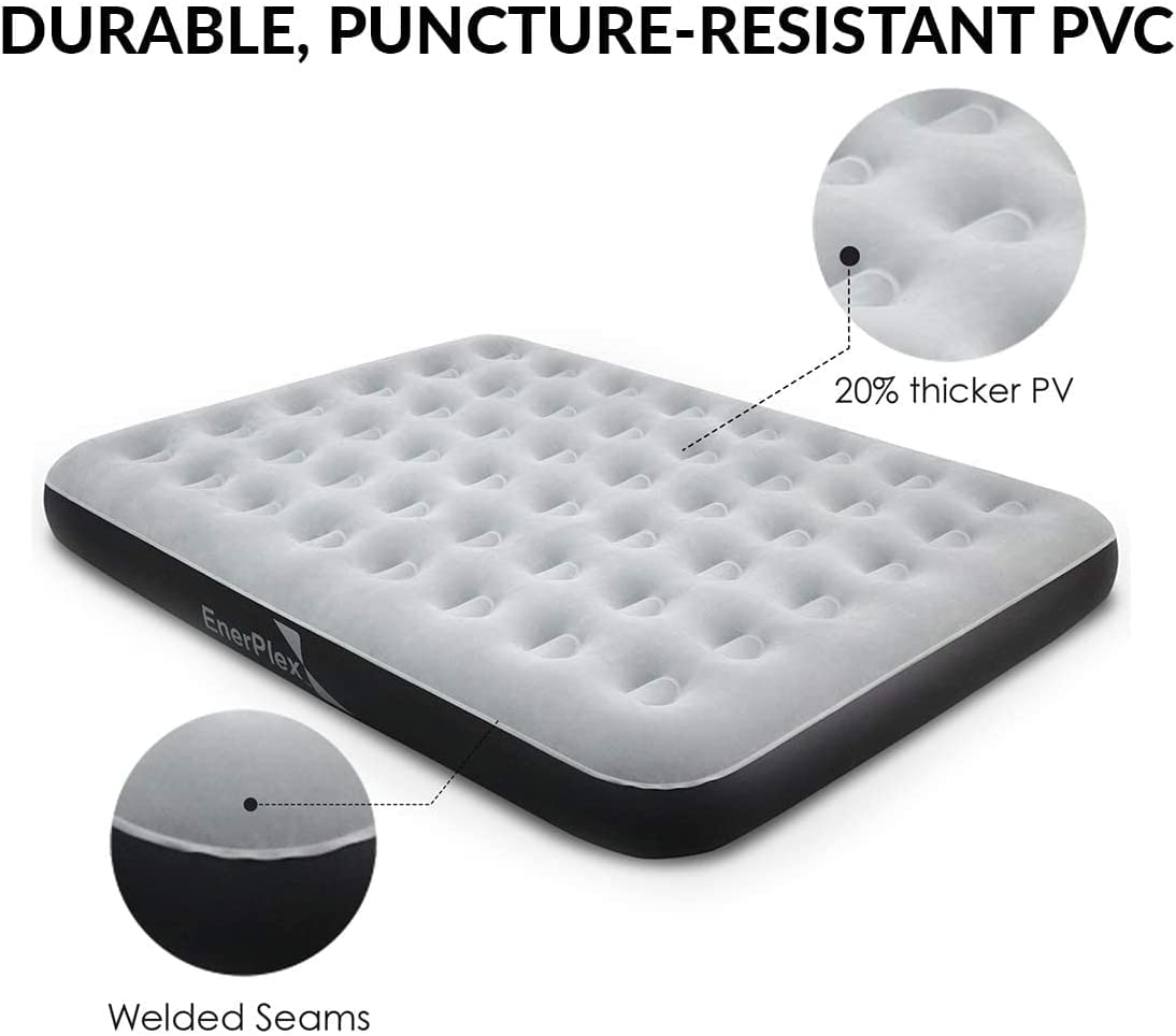 EnerPlex Never-Leak Camping Series Twin Airbed with High Speed Pump Air Mattres (Like New)