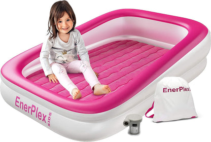 EnerPlex Kids Inflatable Toddler Travel Bed, Portable Air Mattress (Used)