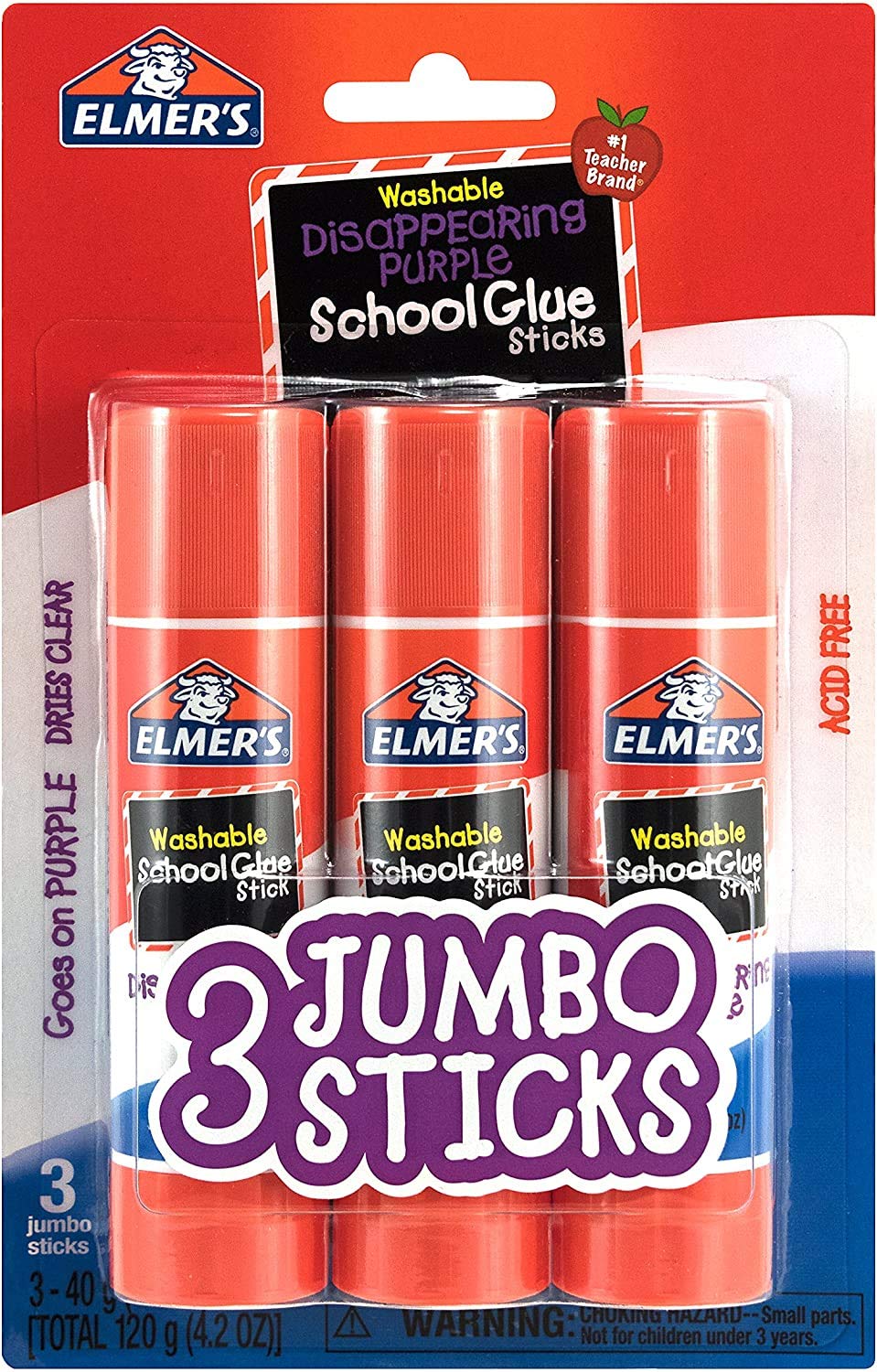 Elmer's E579 Acid-Free Water Resistant Craft Glue for School Projects, Purple (Like New)