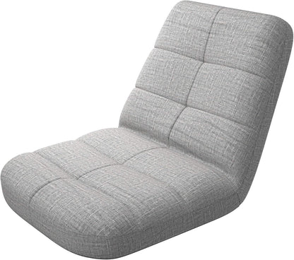 BonVIVO Easy Lounge Adjustable Floor Chair with Padded Folding Seat - Grey (Like New)