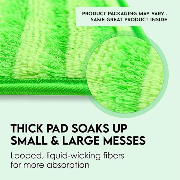Turbo Microfiber 12" Reusable Machine Washable Floor Mop Swiffer Wet Pad, 2 Pack (New)