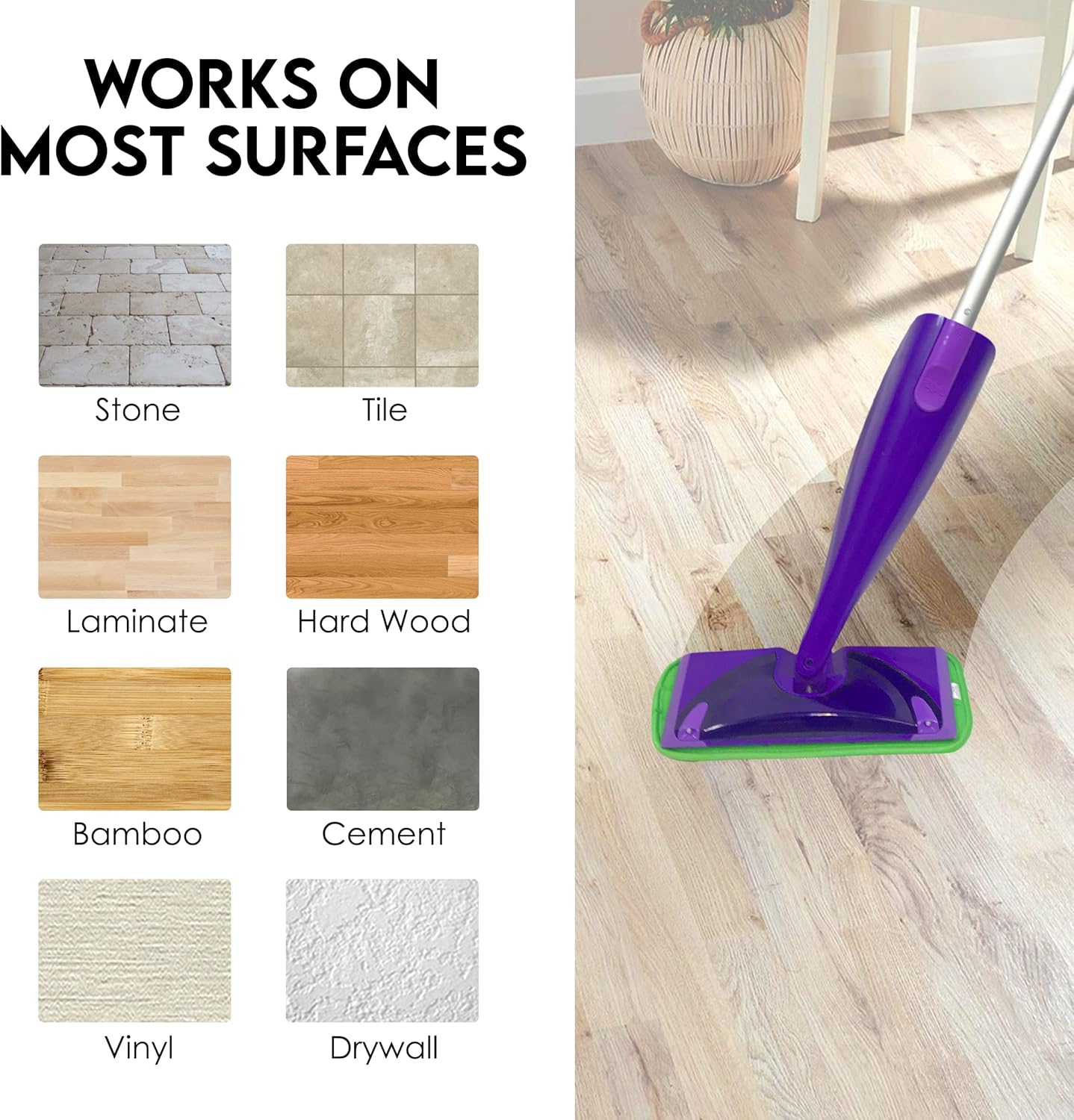 Turbo Microfiber 12" Reusable Machine Washable Floor Mop Swiffer Wet Pad, 2 Pack (New)