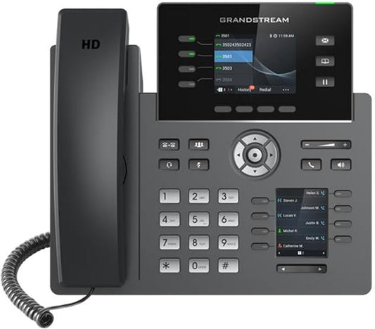 Grandstream GRP2614 4 Line 6 SIP IP Phone, PoE Gigabit 2.8" Color Display VoIP (Used)