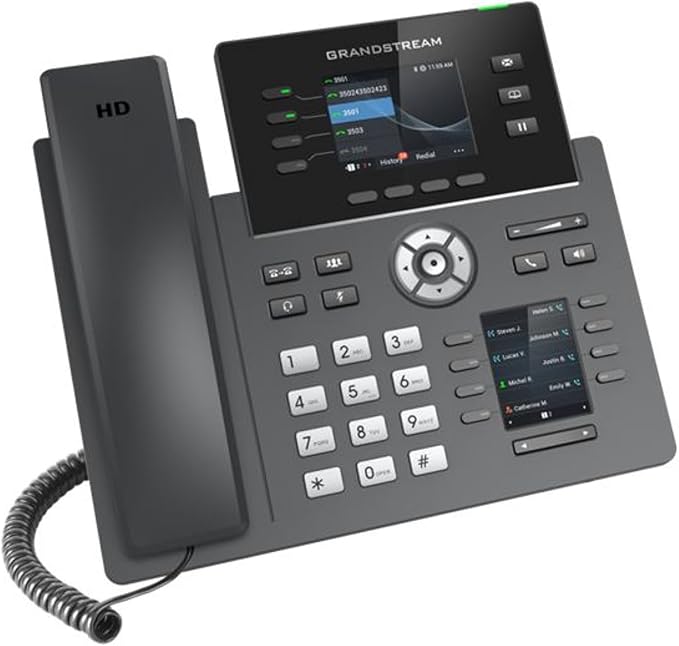 Grandstream GRP2614 4 Line 6 SIP IP Phone, PoE Gigabit 2.8" Color Display VoIP (Used)