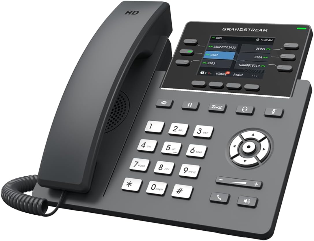 Grandstream GRP2613 Dual Port 2.8" IP Phone w/ 6 Lines & 4 SIP Accounts - Black (Used, No Retail Box)