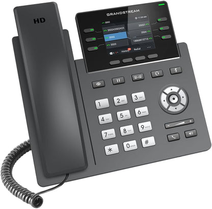 Grandstream GRP2613 Dual Port 2.8" IP Phone w/ 6 Lines & 4 SIP Accounts - Black (Used, No Retail Box)