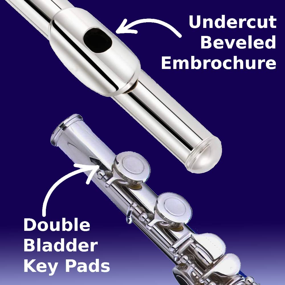Cecilio Closed Hole C Flute for Kids & Beginner/Intermediate -- Nickel- (Used, No Retail Box)