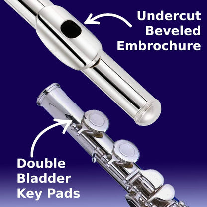 Cecilio Closed Hole C Flute for Kids & Beginner/Intermediate -- Nickel- (Used, No Retail Box)