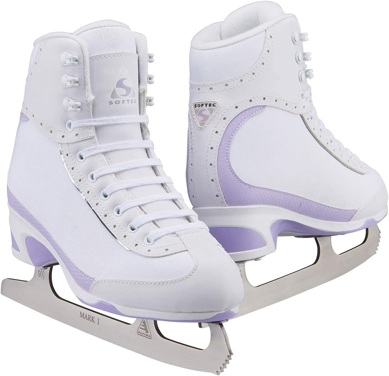 Jackson Ultima Softec Vista Women's/Girls Figure Skates, White - Size Adult 8 (Like New)