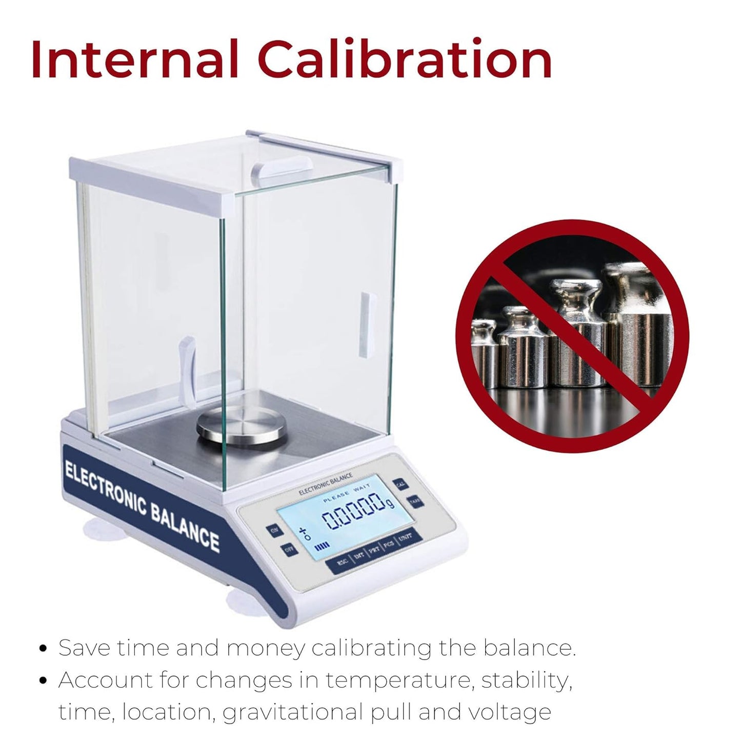 Fristaden Lab Internal Calibration Analytical Balance 210g x 0.1mg, 0.0001 Gram (Like New)
