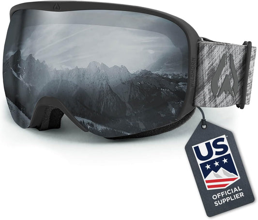 Wildhorn Cristo Ski Snow Goggles US Ski Team Official Supplier- Stealth-JetBlack (New)
