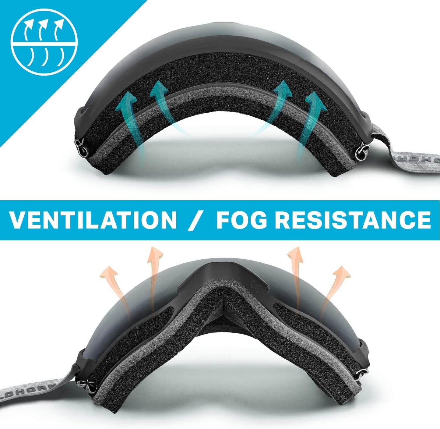 Wildhorn Cristo Ski Snow Goggles US Ski Team Official Supplier- Stealth-JetBlack (New)