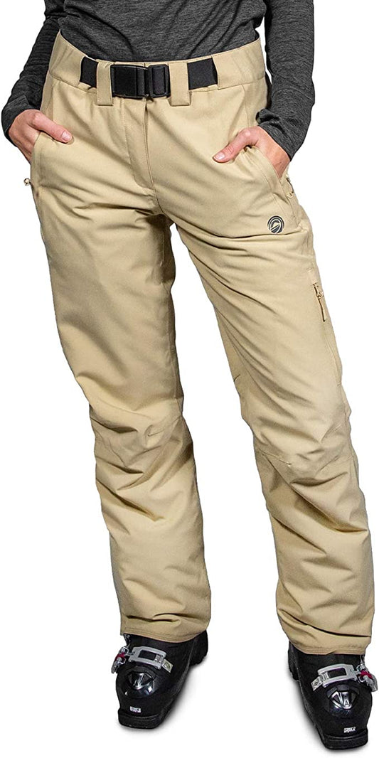 Wildhorn Kessler Womens Insulated Waterproof Snow Ski Pants, Medium - Khaki (Used)