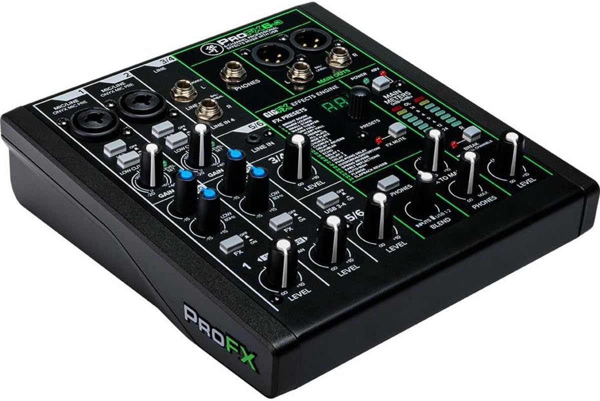 Mackie ProFX Series, 6 Mixer - Unpowered, 6-channel (ProFX6v3) (Like New)