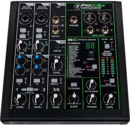 Mackie ProFX Series, 6 Mixer - Unpowered, 6-channel (ProFX6v3) (Like New)