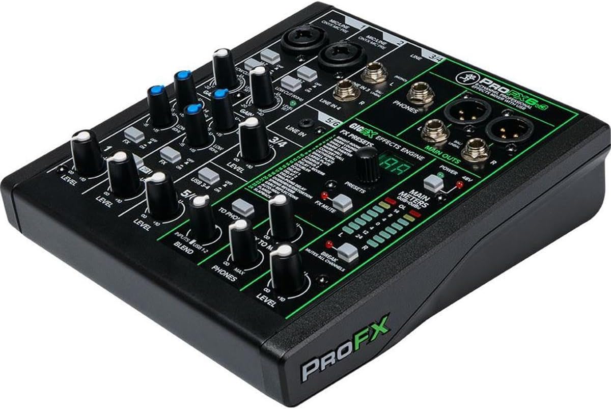 Mackie ProFX Series, 6 Mixer - Unpowered, 6-channel (ProFX6v3) (Like New)