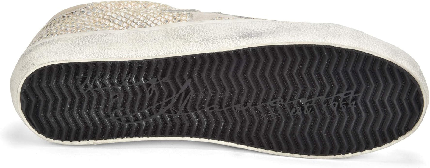 VINTAGE HAVANA Kate Metallic Slip On Casual Sneakers Shoes, Size 6.5, Gold White (Like New)