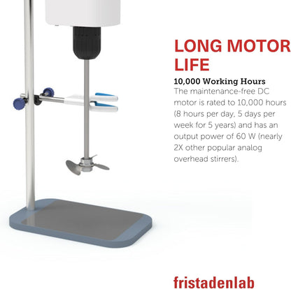 Fristaden Lab 60W Overhead Stirrer / Mixer, 10,000 mPa-s (Like New)