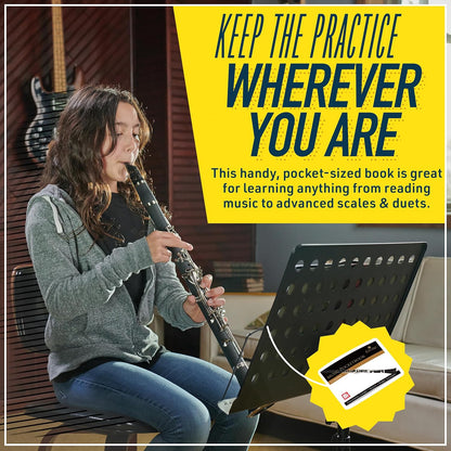 Mendini by Cecilio B Flat Clarinet with 2 Barrels 10 Reeds, Stand, Hard Case (Used)