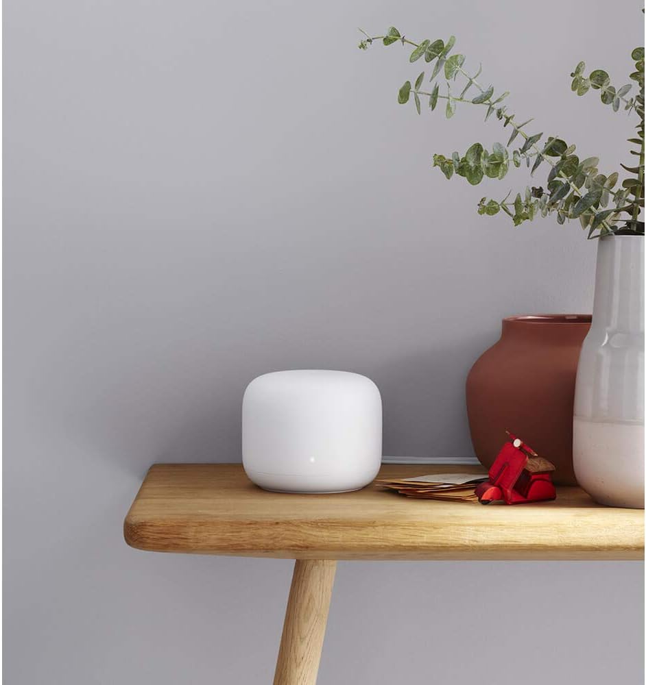Google GA00595-US 4x4 AC2200 Mesh Wi-Fi Router with 2200 Sq Ft Coverage - White (Like New)