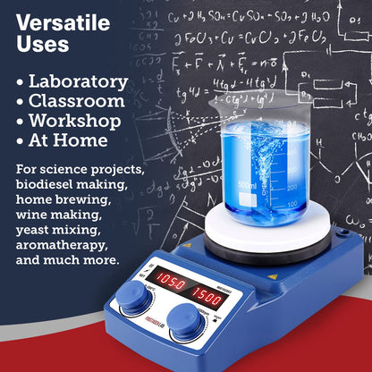 Fristaden Lab 5L Digital Magnetic Stirrer Hot Plate for Chemical Analysis- (Used)
