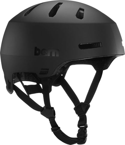 Bern Macon 2.0 Adult Multisport Helmet for Bike/Skateboard, Matte Black - Medium (Like New)