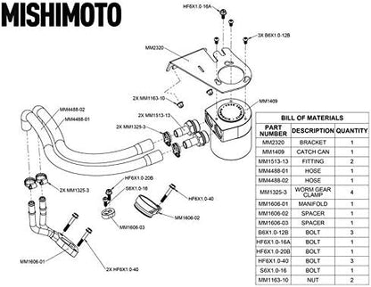 Mishimoto MMBCC-F2D-11BE 6.7L Baffled Oil Catch Can for Ford Powerstroke 2011-16 (Like New)