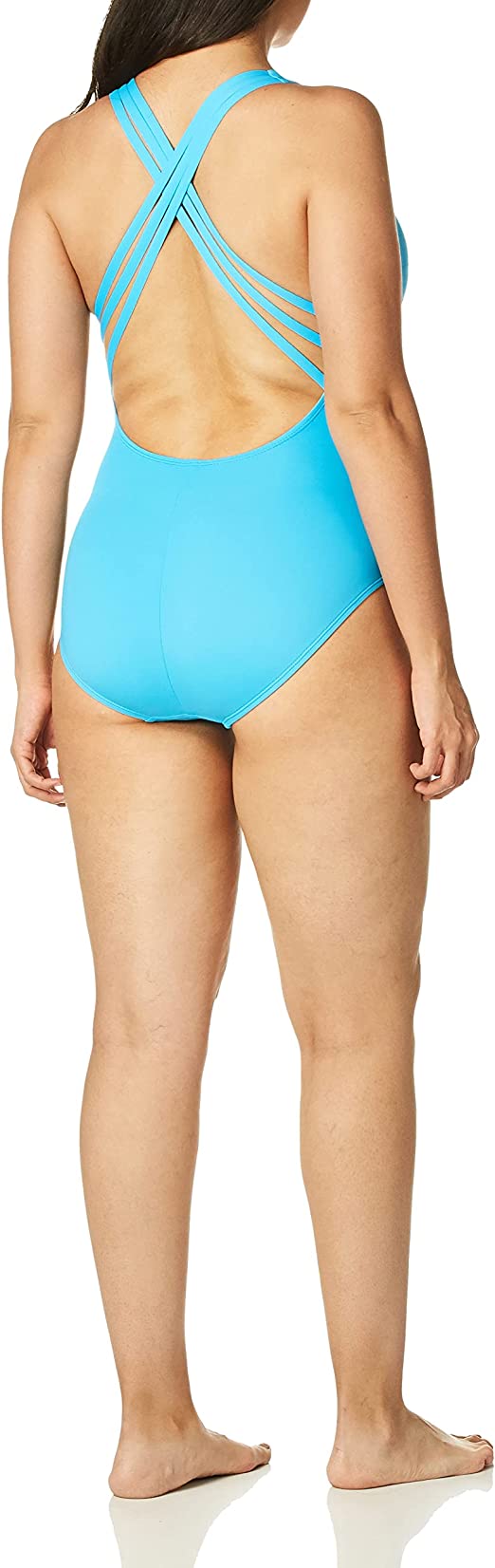 La Blanca Womens Island Goddess Multi Strap Cross Back  Swimsuit, 8 - Poolside (Like New)