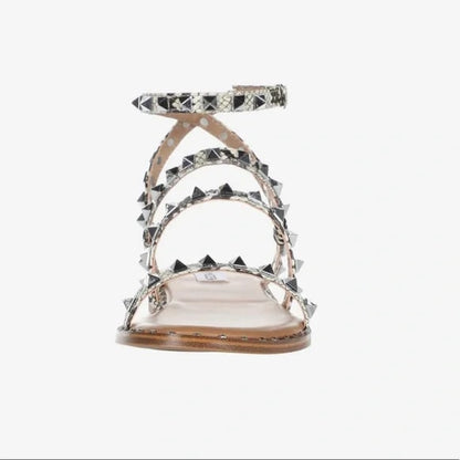 Steve Madden Travel Flat Sandal with Ankle Strap for Women, Synthetic Sole (Like New)