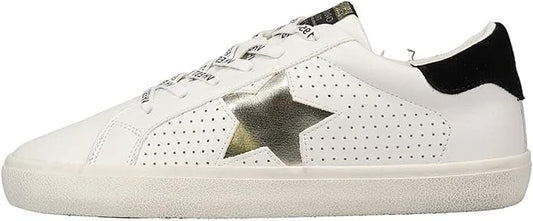 Vintage Havana GADOL 23 Leather Star Sneakers For Women, White/Gold, Size 7.5 (Like New, No Retail Box)
