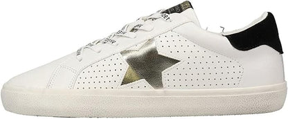 VINTAGE HAVANA Womens Gadol Perforated Casual Sneakers Shoes, Gold & White - 6.5 (Like New)