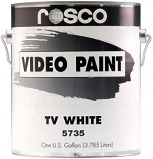 Rosco 5735 TV Paint 1 Gallon (3.79L) Matte Acrylic Vinyl White Scenic Wall Stage (New)