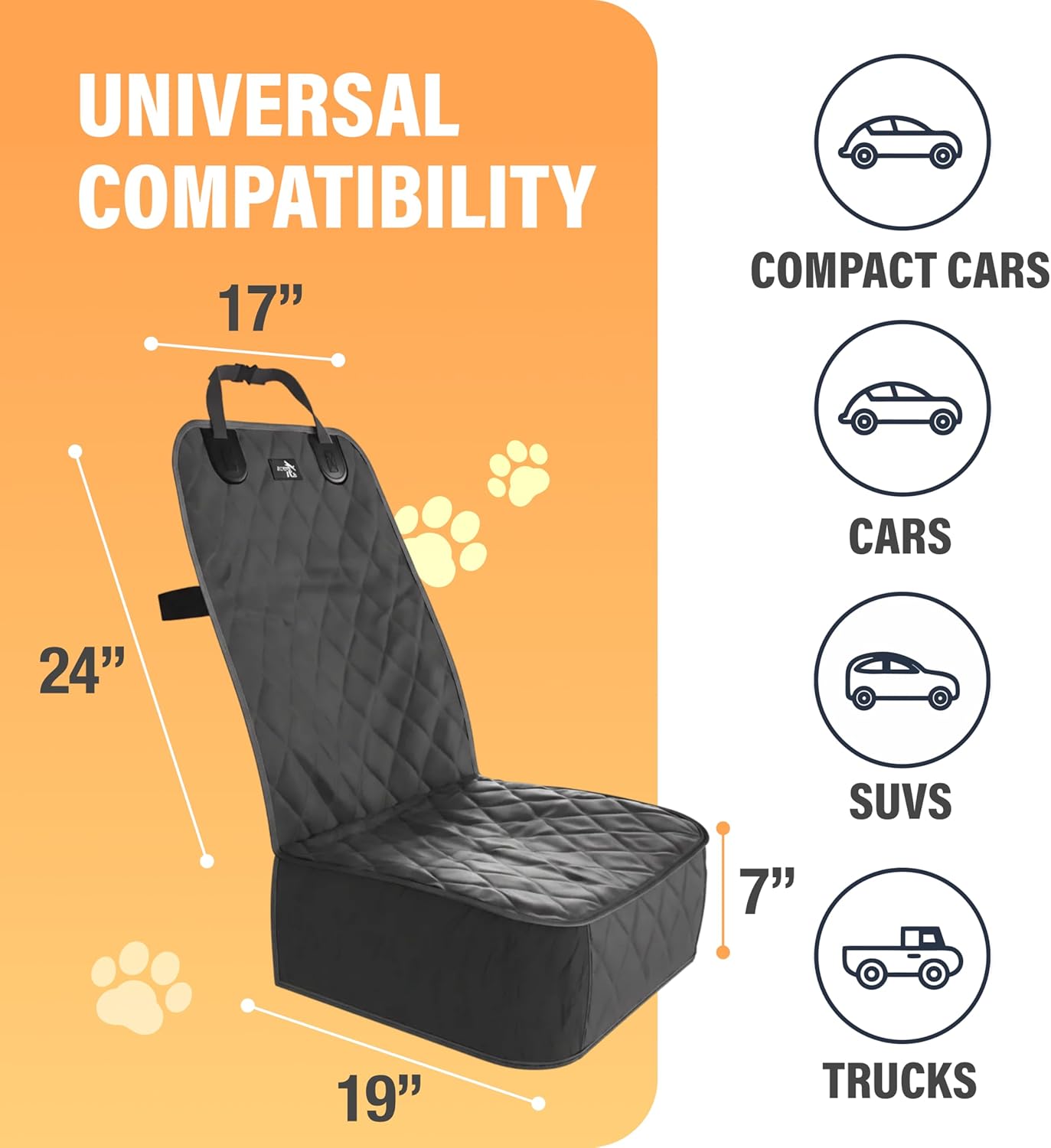 Active Pets Waterproof Dog Car Seat Cover for SUV Truck Sedan, High Protection (Used, Damaged Retail Box)