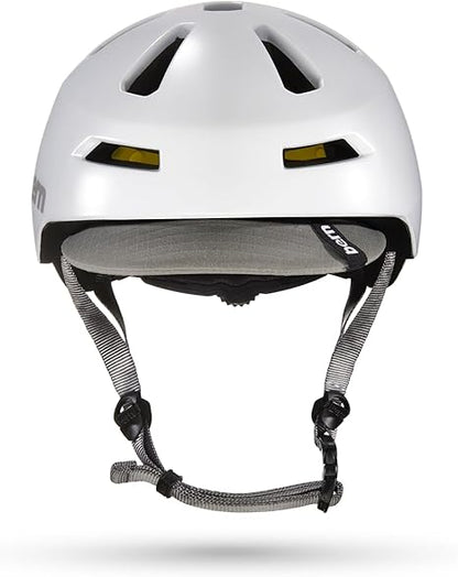 Bern Brentwood 2.0 Adult Adjustable Cycling Helmet, MIPS Satin White - Medium (Like New)