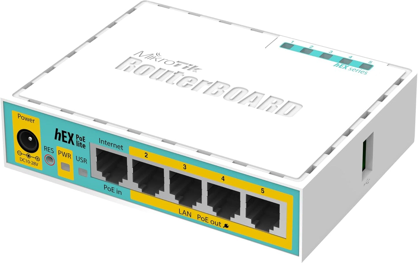 Mikrotik RB750UPr2 hEX PoE lite SOHO Network Router w/ 5X Ethernet Port, USB 2.0 (Used)