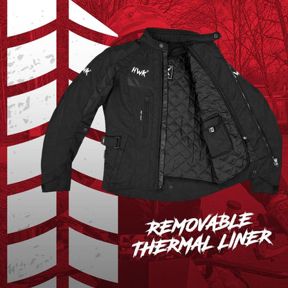 HWK Stella Stunt Motorcycle Jacket with CE Armor for Women, Large - All-Black- (Like New)