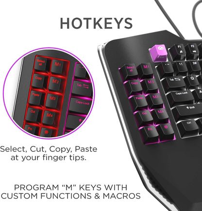 Cloud Nine C989M Ergonomic Mechanical Keyboard - Cherry RGB MX Brown Switches (Used, No Retail Box)