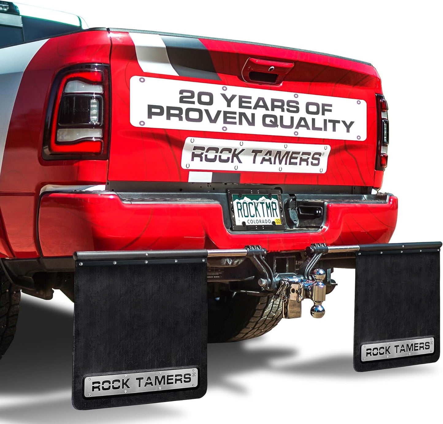 Rock Tamers 3" Hitch Mounted Removeable and Adjustable Official Mudflap System (Like New)