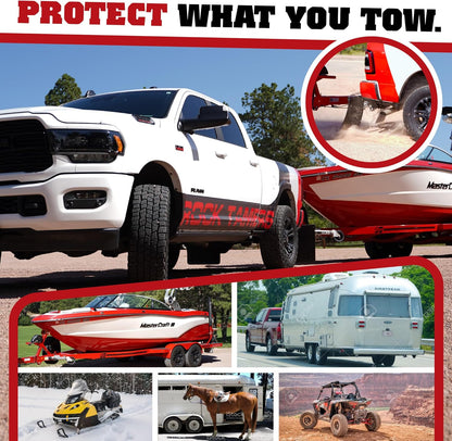 Rock Tamers 3" Hitch Mounted Removeable and Adjustable Official Mudflap System (Like New)