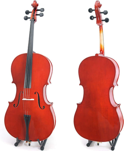 Cecilio CCO-100 4 String Cello with Hard & Soft Case, Stand, Bow, Rosin, Bridge (Like New, Damaged Retail Box)
