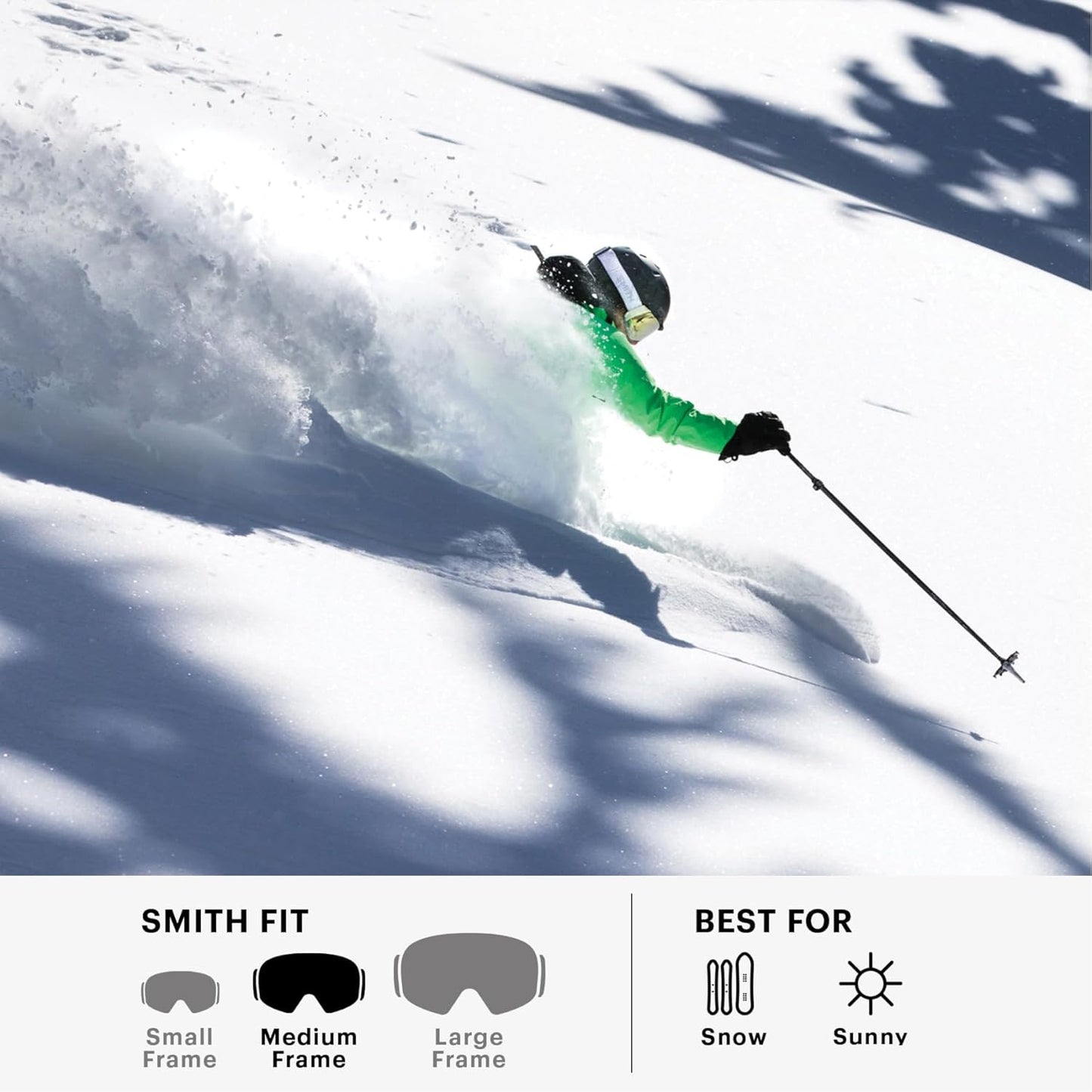 SMITH Squad Performance Snowsports Goggles with ChromaPop Lens for Men & Women (Like New)