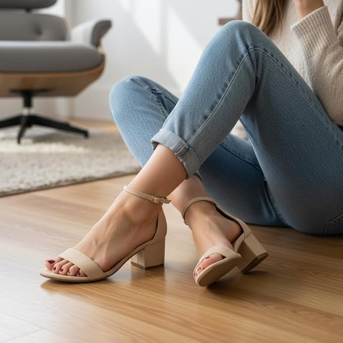 Cushionaire Alba Mid Block Heel Dress Shoes with Memory Foam Comfort for Women (Used)