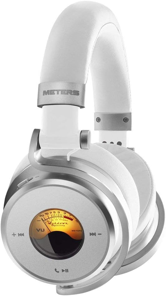 Meters Over-Ear Wireless Headphones w/ Noise Cancellation, 16 Hr Battery - White (Used)