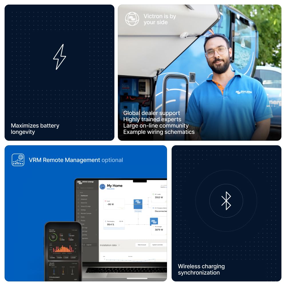 Victron Energy SHU050220050 SmartShunt Battery Monitor, 6.5V-70 Volts, 2000 amp (Used, No Retail Box)