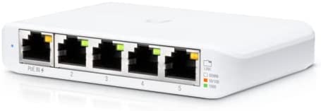 Zhovee Ubiquiti UniFi Switch Flex Mini Five Port & Layer 2 PoE Switch - White (Used)