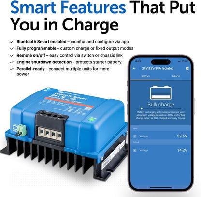 Victron Energy Orion-Tr Smart DC to DC Charger for Dual Battery System, 24/12-V (Used, Damaged Retail Box)