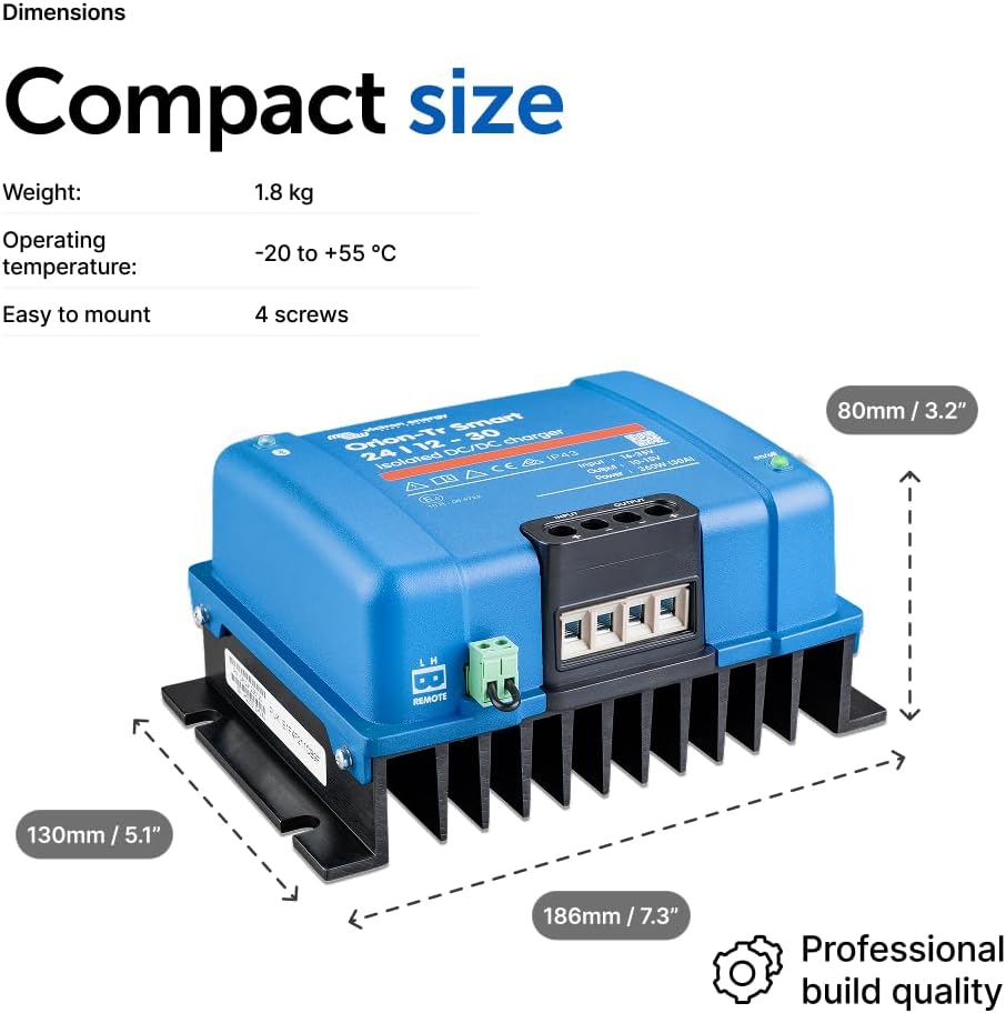 Victron Energy Orion-Tr Smart DC to DC Charger for Dual Battery System, 24/12-V (Used, Damaged Retail Box)
