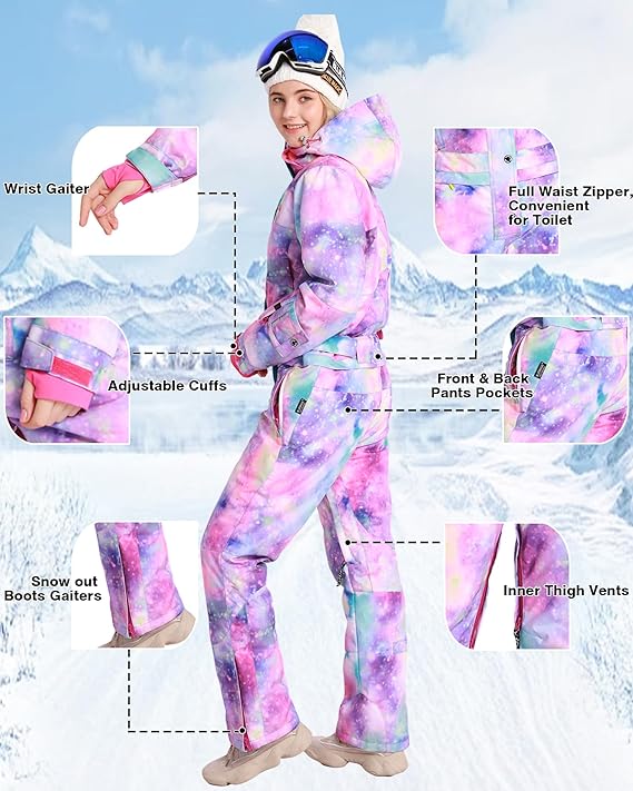 Bluemagic Adjustable Waterproof Women's Snowsuit for Snowboarding and Skiing (Like New)