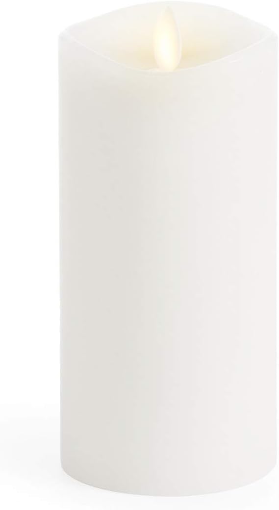 Luminara Flameless Pillar LED Battery-Operated Indoor Candle - 6.5 inches, White (Used)