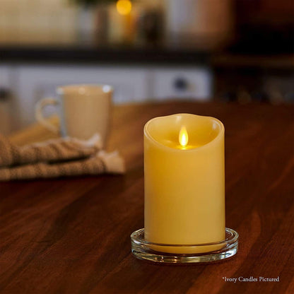 Luminara Flameless Pillar LED Battery-Operated Indoor Candle - 6.5 inches, White (Used)